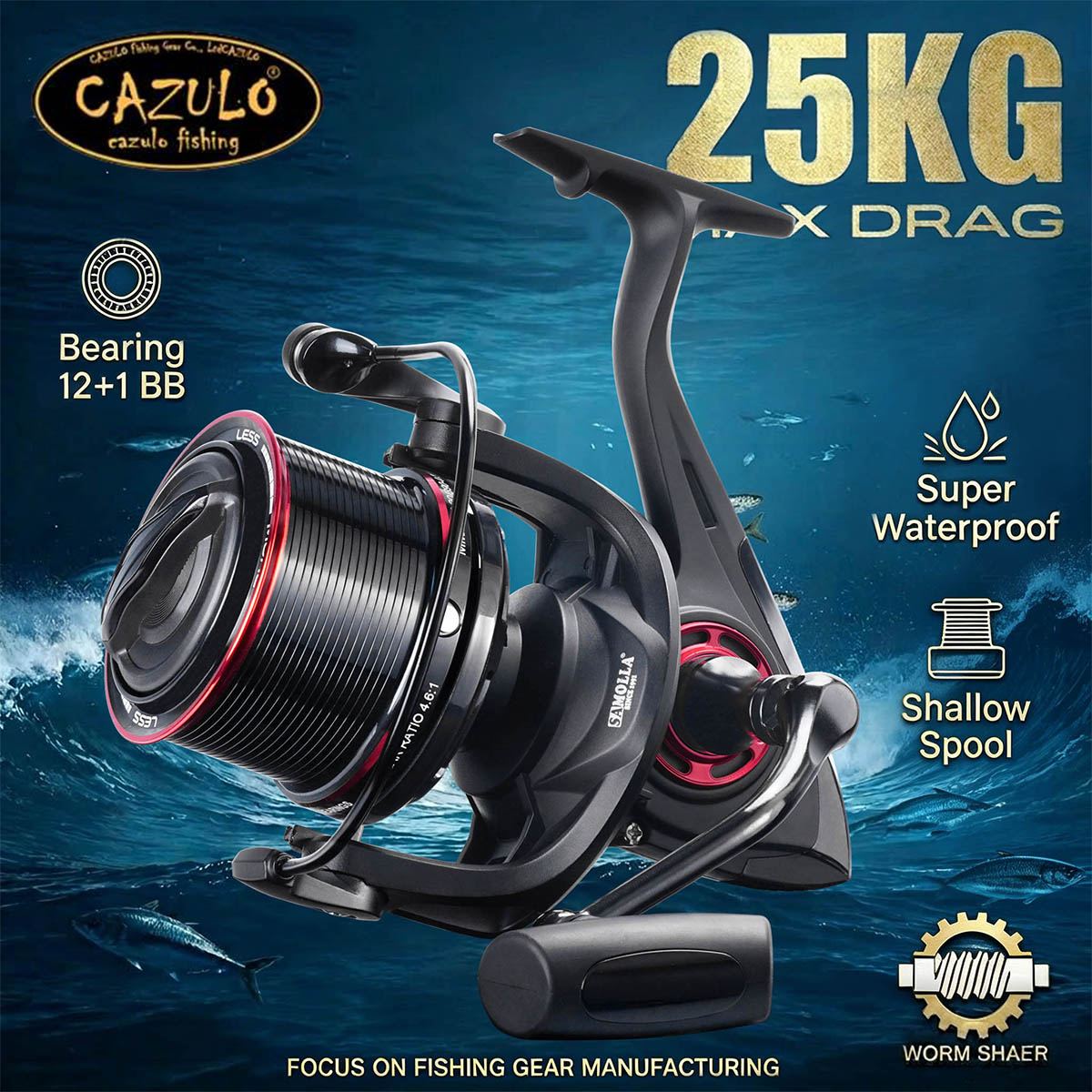 Moulinet de pêche à lancer lon - Surf Reel avis et prix