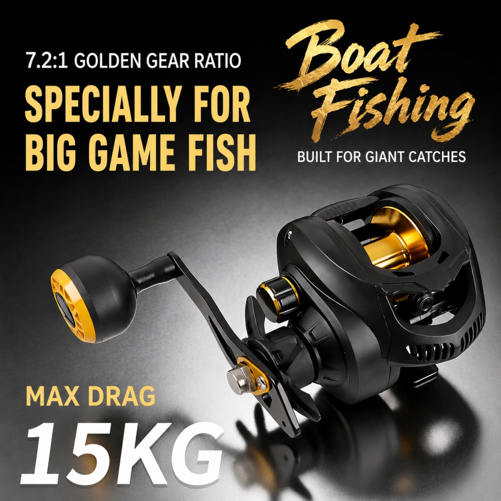 Moulinet de pêche baitcasting  - Trolling Reel avis et prix